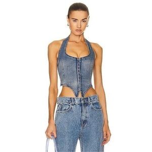 Miaou Blue Dani Denim Corset - Echo Denim Size Small REVOLVE